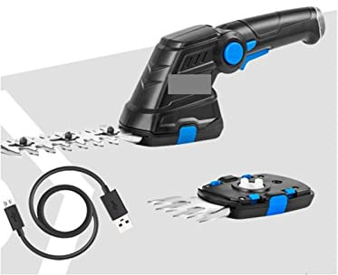 Recortadora de setos eléctrica 2 en 1, cortacésped inalámbrico de 20V, podadora de batería, Herramientas de jardín, Tijeras, Recortadora de arbustos for césped(3.6V Trimmer)