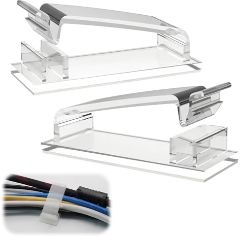 30 Stück Große Kabelhalter Selbstklebend, Transparente Kabel Organizer für Schreibtisch und Büro, selbstklebende Kabel-Clips, Kabelhalter, Vielseitig Einsetzbar für Kabelmanagement