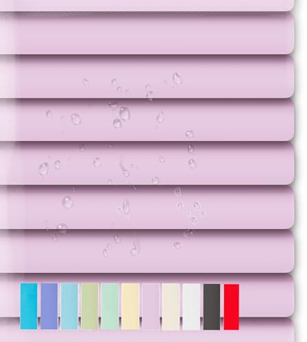 generisch Metall Aluminium Jalousie für Innen Fenster, Horizontale Alu Jalousien Verdunklung, 20 40 55 60 78 88 100 130 170 200cm Mehrfarbig Plissee Thermo Sichtschutz für Zuhause Büro(Pink)