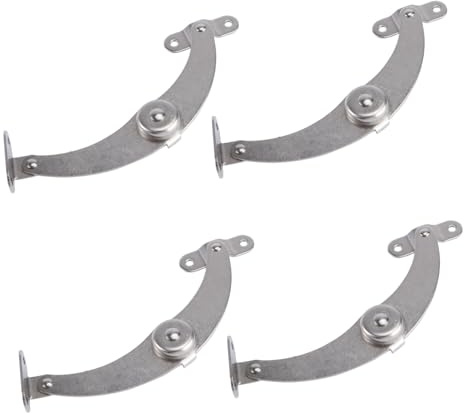 Hemobllo Charnières de Support Réglables Tiges de Support Pratiques Multifonctionnelles en Acier Inoxydable Lot de 4 Pièces Adaptées pour Meuble et Armoire la Maison Magasin