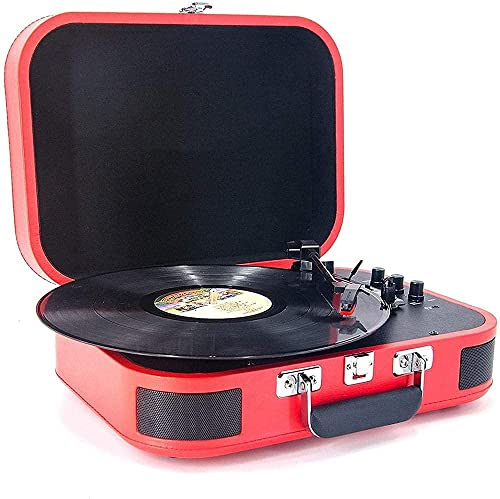 ZJFHEYUO Gramophone, Vinyl Player With 2 Built In Stereo Speakers Turntable Wireless Portable Phonograph Wit Every Family