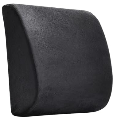 Cojín de soporte de la espalda baja - Almohada lumbar del asiento del automóvil con malla transpirable | Comodidad mejorada: para silla de oficina, sofá, avión y conducción, cómodo, sentado lar