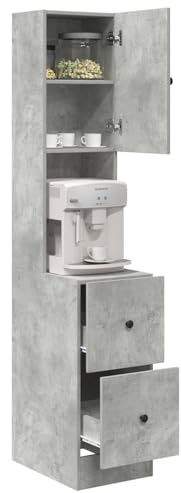 Vopese Küchenschrank Beton Grau 35x50x180 cm Spanplatte küchenschränke einzeln Model871373