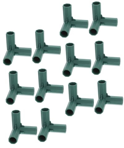 VANZACK 12piezas Conector De Marco De Invernadero Conectores De Tubo Acodado De Vías para Estructuras De Jardín Accesorios De Plástico para Muebles De Invernadero y Carpa