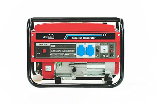 Generatore di corrente a benzina | Generatore di elettricità 3000W BS3500 | Gruppo elettrogeno di emergenza con AVR e protezione da sovraccarico | 4 tempi 6,5–7 CV | Avviamento a corda 2x 230V / 1x