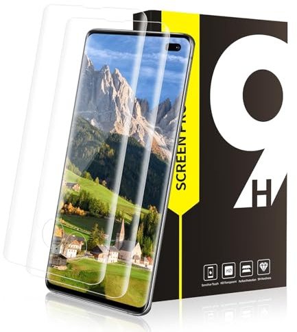 Bodyguard 2 Stück Schutzfolie für Panzerglas für Samsung Galaxy S10 Plus, HD Ultradünn Bläschenfrei Anti-Öl Samsung S10 Plus Displayschutzfolie, 3D Curved Anti-Kratzer Berührungsempfindlich Schutzglas