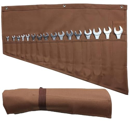 bolsas Organizadora De Llaves: Portaherramientas De lonas De 24 X 19 Pulgadas, Almacenamiento Enrollable, bolsas Para Llaves De Trinquete, Herramienta Manual Portátil, Transportador De Taller Duradero