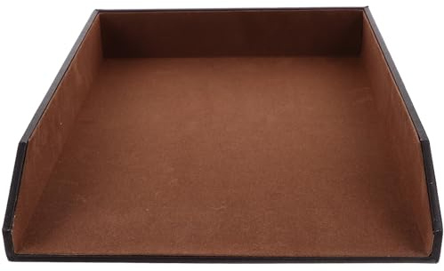 TOVINANNA A4 Ablagefach aus Pu mit Modernem Design Einzelne Ebene Desktop Speicherplatte zur Dokumentenablage im Büro und Zuhause Praktische Schreibtischablage für Geordnete Unterlagen