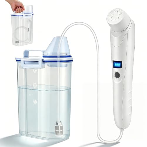 Electric Rechargeable Handheld Bidet, Portable Bidet with 2.5L Tank & 120-Min Battery, Travel Bidet for Camping Postnatal Care, IPX6 Waterproof Personal Hygiene Sprayer for Toilet Outdoor