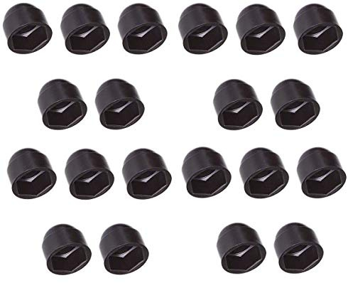 20x SCHUTZKAPPEN M5 BIS M30 SCHWARZ HUTMUTTERN SECHSKANTSCHRAUBEN ABDECKKAPPEN FÜR SCHRAUBE KAPPE AUTO MÖBEL ABDECK MUTTERN (M12 / Hex 19mm)