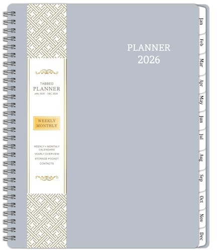 2027 Planner - Planner 2027 from January 2027 - December 2027, 7.7 x 9.8, Calendar Planner 2027, Weekly and Monthly Planner Spiral Bound, Flexible Cover, To-Do List, 12 Monthly Tabs