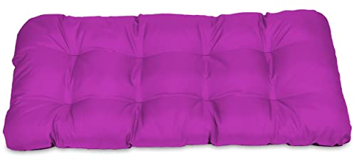 SuperKissen24. Coussin Dossier pour Banc de Jardin Canapé - 100x50 cm - Intérieur/Extérieur – imperméable - Fuchsia