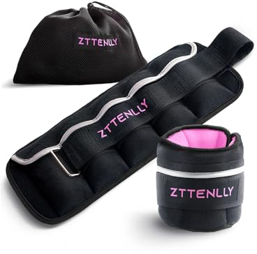 ZTTENLLY Verstellbare Knöchelgewichte, 0.5 - 9 kg, Paar mit Tragetasche, atmungsaktive Stoffe, reflektierender Rand, Krafttraining, Bein, Handgelenk, Arm, Knöchel, Gehgewichte, Herren, Kinder