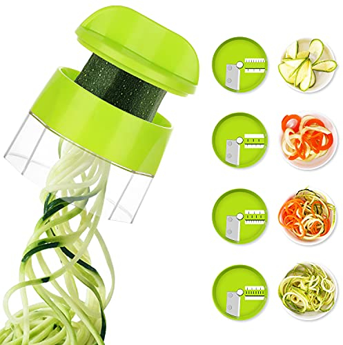 Zoodle Maker 4-in-1 Gem˚se Spaghetti Cutter Zuchini Spiralizer for Zucchini Cucumber Carrot