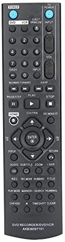 Télécommande de Remplacement pour Contrôleur D'enregistreur DVD/VCR/DVDR, Télécommande Universelle pour RC286H RC297H RC397H