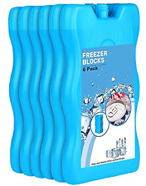 SAVEX Freezer Blocks With Non Toxic & Lightweight Material For Food Fresh Drinks Resuable Ice Packs Cooler Bag, Lunch Box | Ice Blocks For Cool Bags | Freezer Blocks