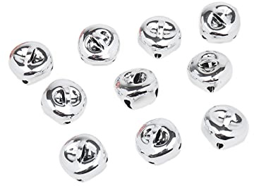 Wambere 100 Stück 15mm Glöckchen zum Basteln,Kleine Glöckchen,Rostschutz Glöckchen,Mini-Glöckchen,Metallglöckchen Optimal für Handwerk,Schmuck,Festival Dekoration,Haustier Glocken,Silber
