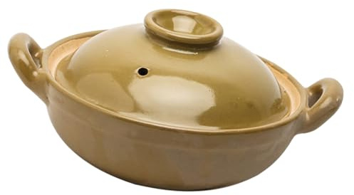MAGICLULU Cocotte En Argile 500 Ml Petit Format Poignée Simple, Marmite Maison En Terre Cuite Naturelle, Cuisson Antiadhésive Polyvalente Pour Repas Familiaux Et Quotidiens