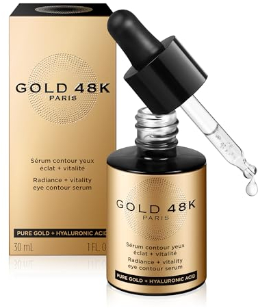 GOLD 48K - Augenkonturserum Strahlkraft + Vitalität - Pures Gold + Hyaluronsäure - 30 mL