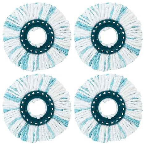 6 Pezzi per Leifheit CLEAN Twist Disc Mop Ergo Ricambio Mocio Kit, per Leifheit Rotomop Ricambio, Mocio di Ricambio in Microfibra, Buona Capacità di Assorbimento, Adatto A Tutti I Tipi Di Pavimento