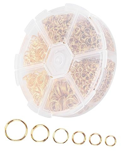 Tofficu Schachtel Mit Handarbeitsringen Diy-bastelringe Multifunktionaler Eisenring Kleidungszubehör Diy-geschlossener Ring Gold