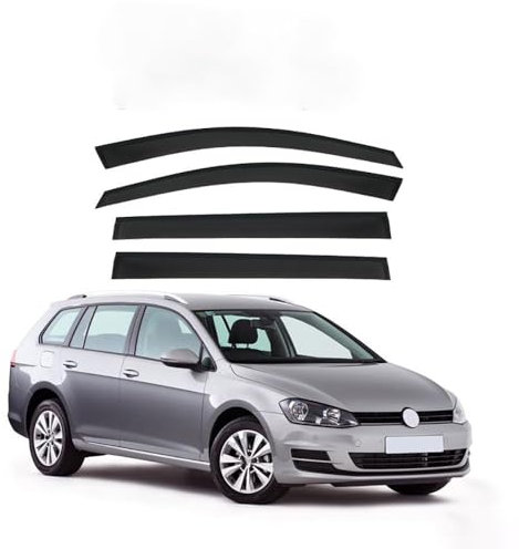YJTYC Windabweiser für Golf 7 Touring MK7 2014-2024, Autofenster Regenschutz Regenabweiser Anklebbare Deflektoren Luftabweiser Beschattung 4 Stück