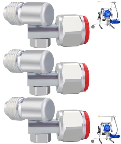 3 Pack 235486 7/8 Airless Spray Gun Swivel Joint |180° Rotation | Compatible with Graco/Wagner/Titan Sprayers,High Pressure, Leak Resistant, and Adjustable,3600PSI Maximum Working Pressure