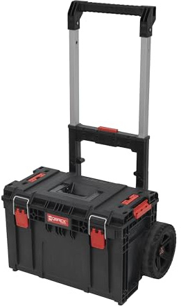 Qbrick System Werkzeugwagen Prime Cart Black Werkzeugtrolley Werkzeugkoffer Werkzeugkasten IP66 100 kg Tragkraft 120 kg Belastbar Modular