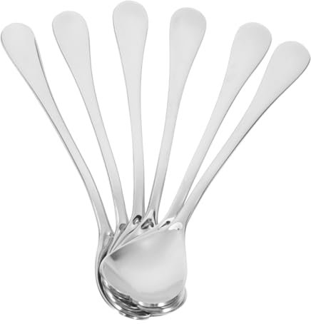 LIGIGWASH 6piezas Cucharas Forma De Corazón De Acero Inoxidable De Cucharas Pequeñas Para Café Té Postres y Helados Utensilios Creativos y Adorables Para Uso Doméstico
