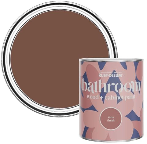 Rust-Oleum Mould, Mildew & Stain Resistant Bathroom Wood and Cabinet Paint in Satin Finish - Faded Ember 750ml