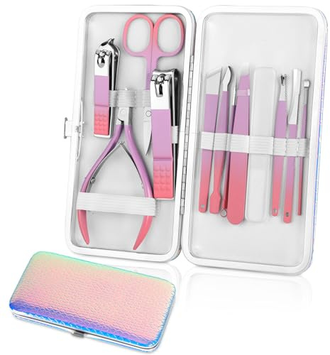 Aceoce Professional Manicure Pedicure Set Nail Clippers Kit Gifts for Women | Ultra Sharp Stainless Steel Nail Manicure Pedicure Tools,Cuticle Kit,Grooming Kits,Travel Nail Care Manicure Pedicure Kit
