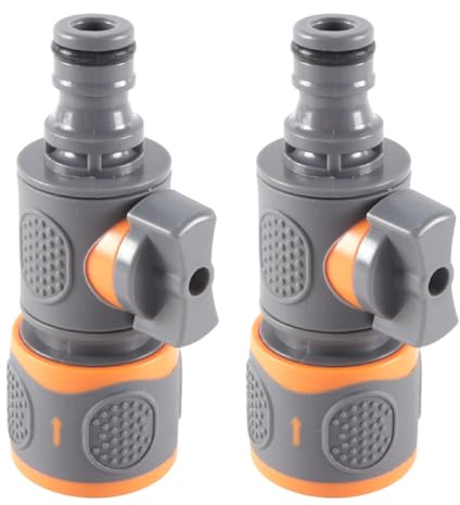 Laroal 2PCS Quick-Release In-line On/Off Valve, Connect Adaptor Tool Gadget, for Car Wash Garden Agriculture Watering Plants