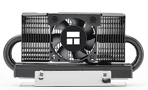 TR-Thermalright HR10 2280 PRO Nero - Dissipatore per SSD M.2, Radiatore con 4 Heatpipe da 5mm per PS5/PC, Compatibile PCIe 5.0, con Ventola CPU da 30mm - 6500RPM