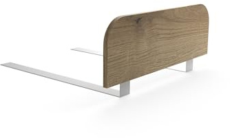 regalik Bettgitter Rausfallschutz Kinderbett 60 x 20 cm, Evoke Eiche | Stabile Absturzsicherung aus laminierter Platte, Montage unter der Matratze, passend für Kinderbett und Babybett