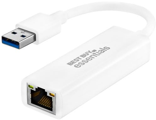 Best Buy Essentials Networking Accessories – USB & USB-C to Ethernet Adapters, Ethernet Cables, Cords for Home, Office, and Gaming (USB to Ethernet Adapter)