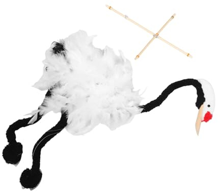 BCOATH Handgefertigte Kran Marionette Holzspielzeug mit Zugschnur für Kinder Pädagogisch Kreative Tierpuppe für Fantasievolles Spiel