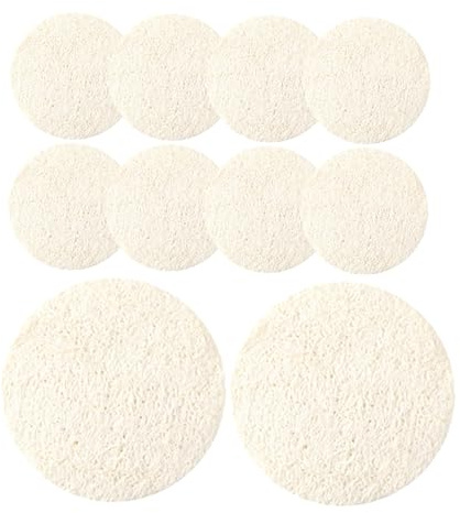 ULTECHNOVO Sanfte Luffa Schwämme zur Gesichtsreinigung und Körperpeeling für Tiefe Reinigung und Ölentfernung 10 Stück Wiederverwendbare Peeling Pads für Frische Haut