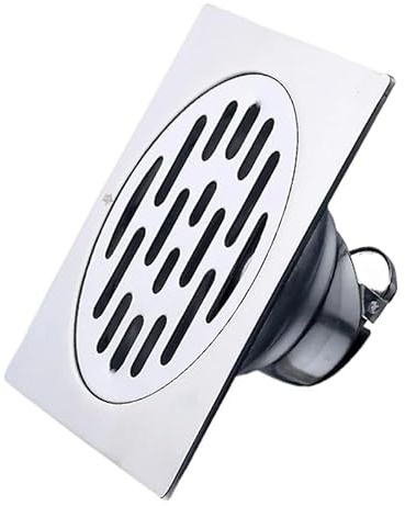 Generico Scarico Doccia a Pavimento Scarico for Doccia a Pavimento in Acciaio Inossidabile Spesso Bagno ordinario WC Cucina Balcone Dedicato prevenire Gli odori(12x12cm)