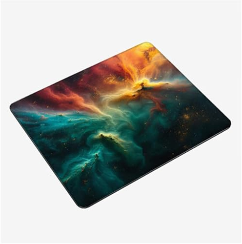 Tapis de Souris Gamer 290x240x3mm, Tapis Souris Turquoise sous Main Bureau Abstrait Mouse Pad Imperméable, avec Base en Caoutchouc, avec Bord Cousu Mousepad, Portable Gaming Accessoire Bureau S0-483