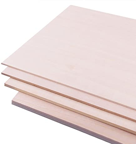 Hojas De Madera Balsa Delgadas Tilo Tablero Contrachapada Hobby for Modelar Grabado 30X30Cm 5 Piezas(30 * 30 * 0.4Cm)