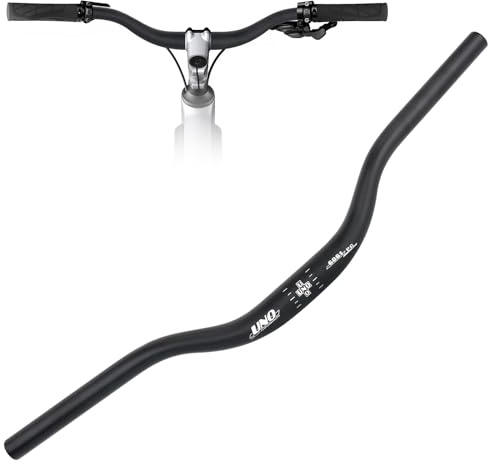 WEEROCK Cykelstyre aluminiumlegering mountainbike riser bar MTB-styre 31,8 mm, längd 620 mm cykelstyre för mountainbike och e-cyklar svart (30 mm rise) (svart)