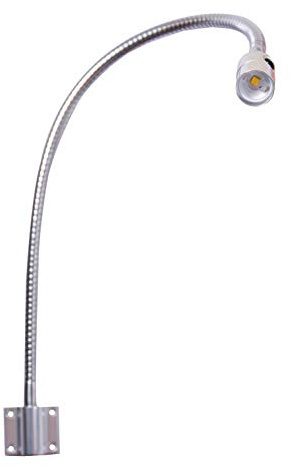 Hersi Reading Light Built-in Button Switch Minimalist Flexible Gooseneck LED Bed Lamp Headboard Wall Surface Mount for Bedroom/Living Room