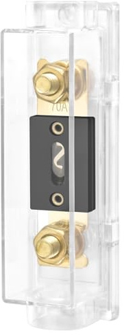 Heschen Auto Audio Video Stereo ANL-Sicherungshalter, 0/2/4 Gauge In und Out, mit Ampere ANL Sicherung (ANL-70A)