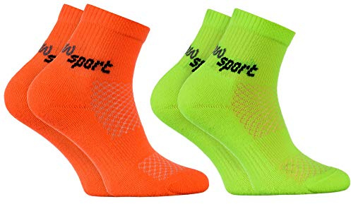 Rainbow Socks – pojkar och flickor neon sneaker sportstrumpor