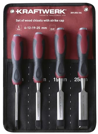 Kraftwerktools - Kraftwerk Set de Formon de Carpintero con Casquillo Metàlico, 6-12-19-25 mm