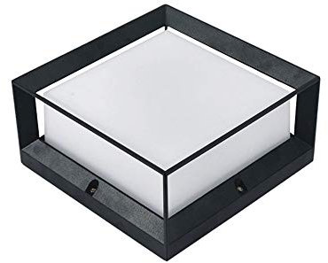 WFZRXFC Quadratische Einfache Schwarze Außenpfostenleuchte IP54 Wasserdicht Und Staubdicht Säulenleuchte Aluminiumdruckguss Lampenkörper Pole Light Haustürbeleuchtung