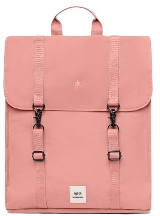 Lefrik - Mochila Ordenador Portatil Handy Casual y Práctica - Tejido 100% Reciclado - Eco Friendly (metal dust pink)