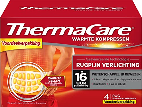 Thermacare Rugpijn verlichting warmte kompres Voordeelverpakking 4 stuks. tot 16 uur
