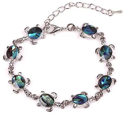 KunBead Jewelry Sea Turtle Tortoise Shell Ankle Bracelet Anklet for Women Birthday Adjustable Bracelets for Summer