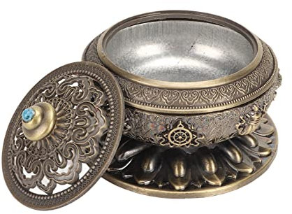 HERCHR Räuchergefäß aus Legierung, Räuchergefäß Im Vintage-Stil, Antike Wanddekoration Für Zuhause, Räuchergefäß aus Bronze, Nepal, Sandelholz, Legierung, Räuchergefäß Für Teestube, Tischdekoration